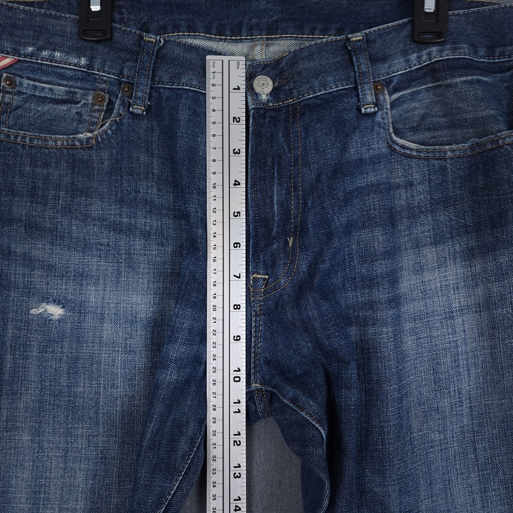 Ralph Lauren Denim Supply Jeans Men 34x30 (Fits 35x30) Distressed Straight Denim - Picture 6 of 14